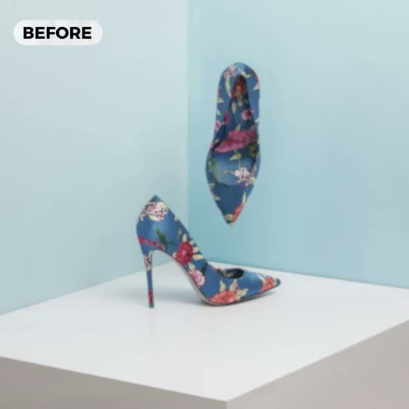 A shared product poster showing a pair of shoes used across Aragon tools.
