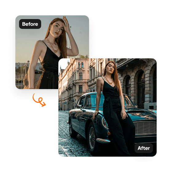 A sample result from the AI Car Show Editorial tool, previewing an edited photo.