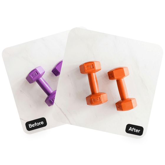 A second sample result from the AI Object Recolor tool, showing another edit.