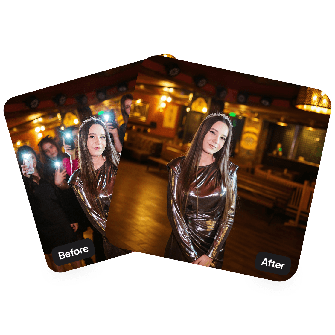 A second sample result from the Crowd Remover, showing another edit.