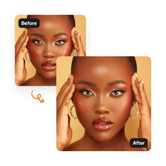 A second sample result from the Blemish Remover, showing another edit.