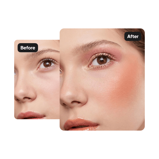 A second sample result from the Makeup Editor, showing another edit.