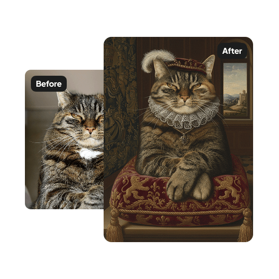 A third sample result from the Pet Portrait Generator, previewing one more edit.