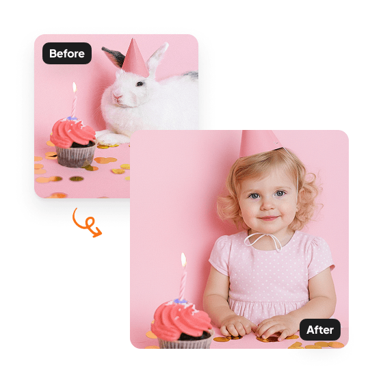 A sample result from the Pet to Human Filter, previewing a restyled photo.