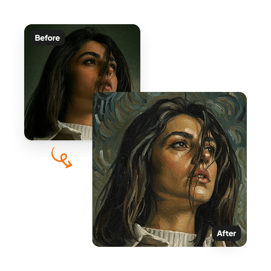A sample result from the Photo to Painting Converter, previewing a restyled photo.