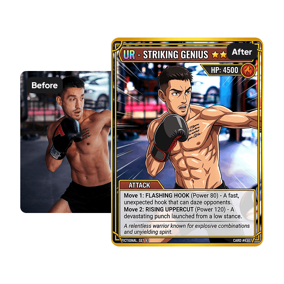 A third sample result from the Trading Card Generator, previewing one more edit.