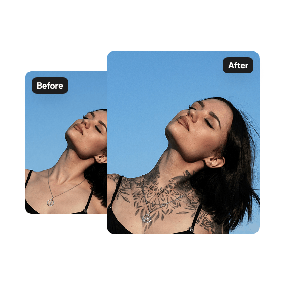 A second sample result from the Virtual Tattoo Try-On, showing another edit.