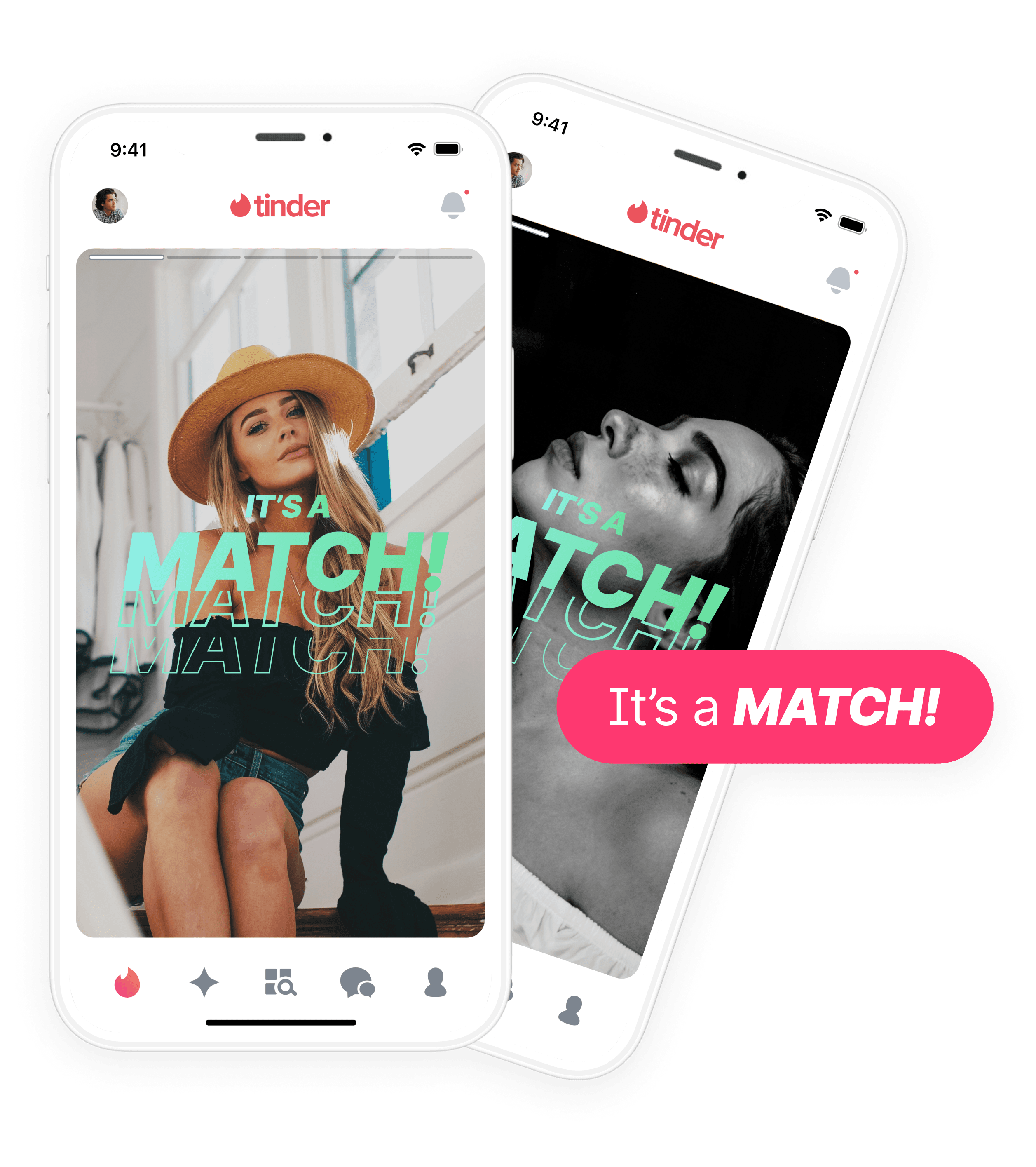 A dating match graphic used as decoration on the dating photos page.