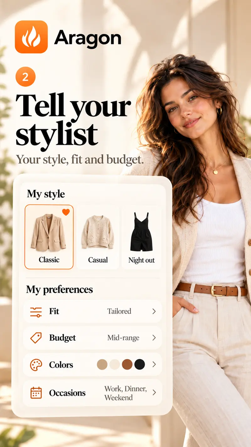Tell your stylist your style, fit and budget